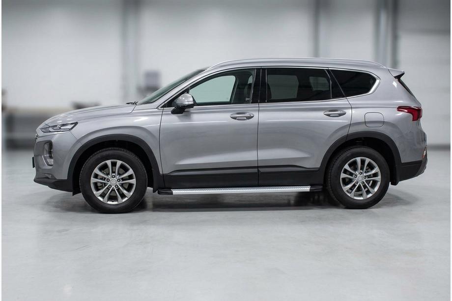 Hyundai Santa Fe 4 2018-2023 Side Steps Maya V2 (2 pcs, Aluminum) Image