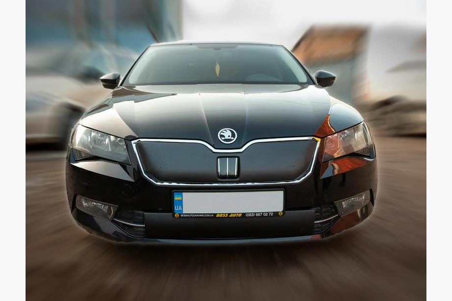 Skoda Superb 2015-2024 Winter grille cover (2015-2019, upper) Glossy Image