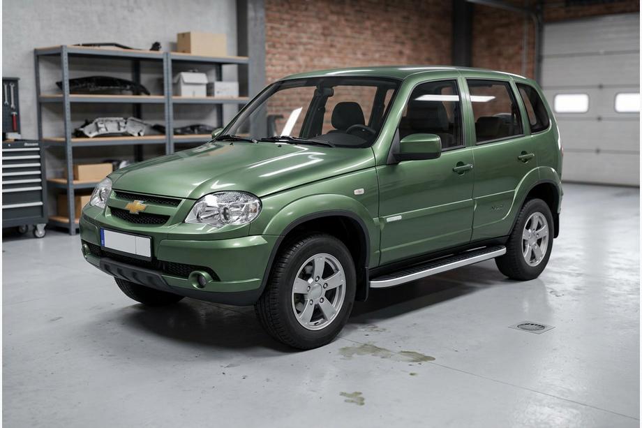 Chevrolet Niva 1998-2020 Side Steps Tayga Grey (2 pcs, Aluminum) Photo 1