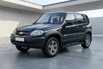 Chevrolet Niva 1998-2020 Side Steps Tayga Black (2 pcs, Aluminum) photo 1