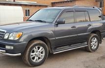 Lexus LX470 1998-2007 Side step protection (2 pcs, stainless steel) photo 2