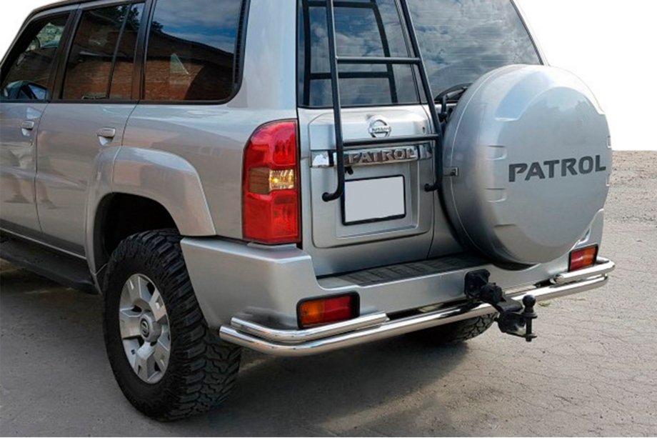 Nissan Patrol Y61 1997-2011 Rear Bar AK005-3 (Stainless Steel) Image