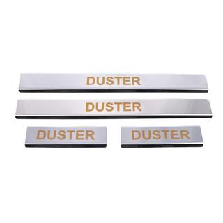 Door Sill Protectors Carmos V1 (4 pcs, Stainless Steel) Dacia Duster 2008-2018 photo 2