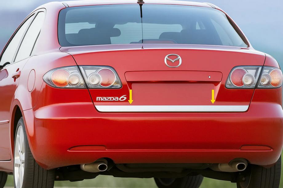 Mazda 6 2003-2008 Trunk trim stainless steel Image
