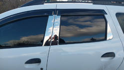 Dacia Duster 2018-2024 Stainless Steel Door Pillar Trim photo 1