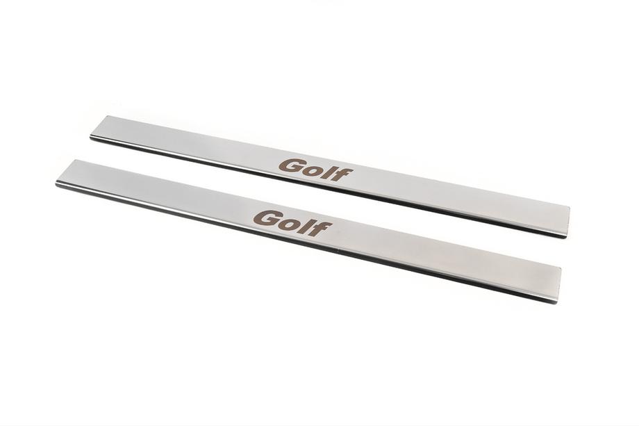 Volkswagen Golf 4 1997-2006 Door Sill Protectors Coupe Carmos (2 pcs, stainless steel) Photo 1