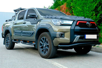 Toyota Hilux 2015- Front bumper guard Texas for 2020+ (76mm, black) photo 3
