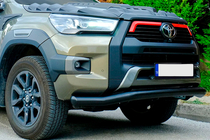 Toyota Hilux 2015- Front bumper guard Texas for 2020+ (76mm, black) photo 2