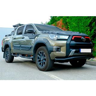 Front bumper guard Texas for 2020+ (76mm, black) Toyota Hilux 2015- photo 3
