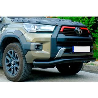 Front bumper guard Texas for 2020+ (76mm, black) Toyota Hilux 2015- photo 2