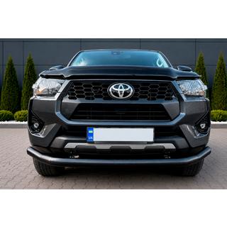 Front bumper guard Texas for 2020+ (76mm, black) Toyota Hilux 2015- photo 4
