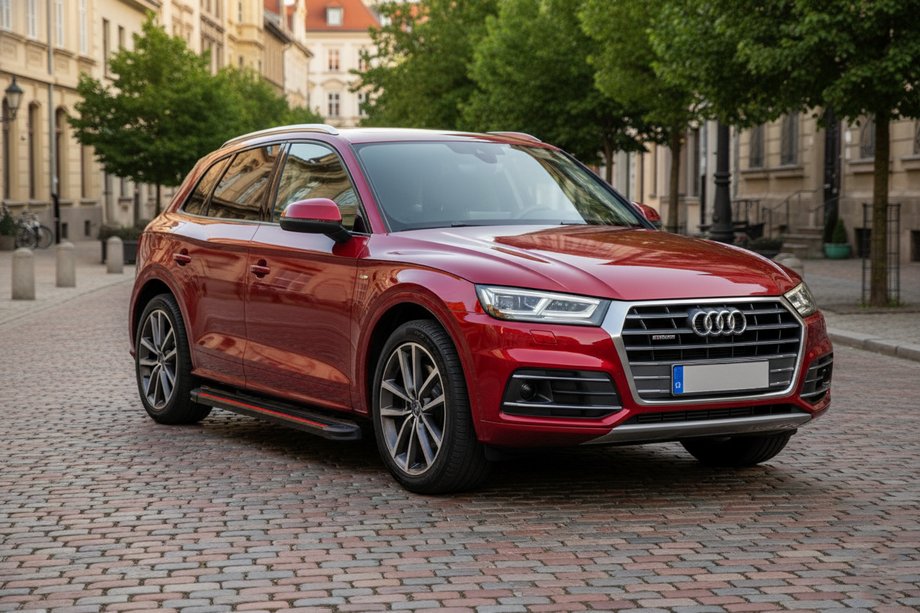 Audi Q5 2017-2025 Side Steps Maya Red (2 pcs, Aluminum) Image
