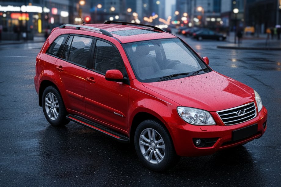 Chery Tiggo 1 2005-2016 Side Steps Maya Red (2 pcs, Aluminum) Image