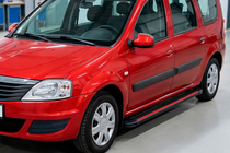 Dacia Logan MCV 2004-2014 Side Steps Maya Red (2 pcs, Aluminum) photo 1