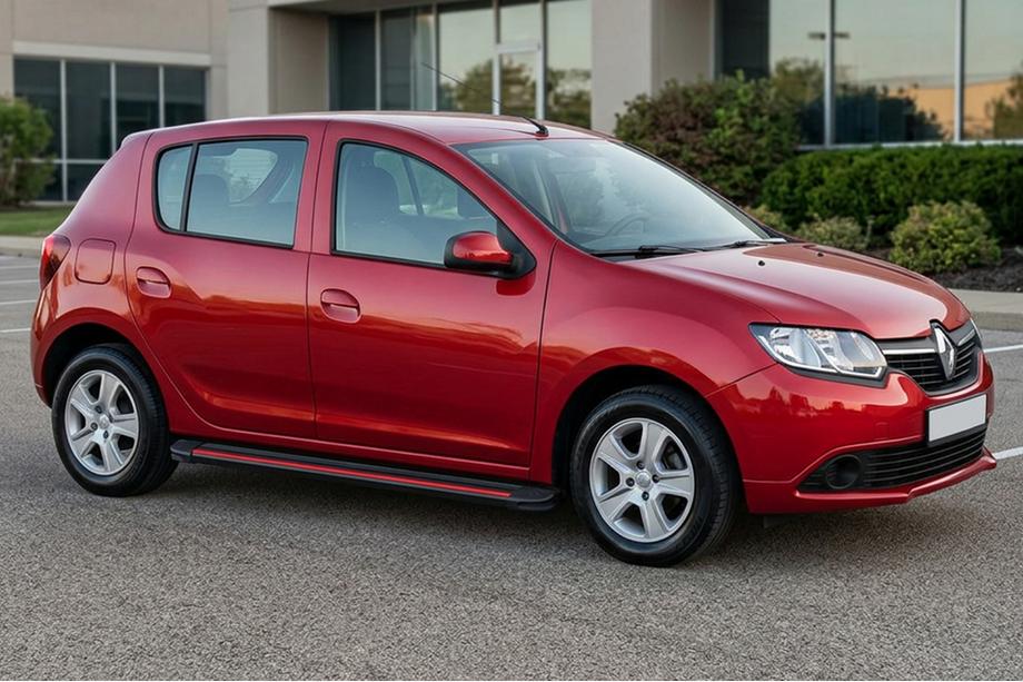 Dacia Sandero 2013-2020 Side Steps Maya Red (2 pcs, Aluminum) Image