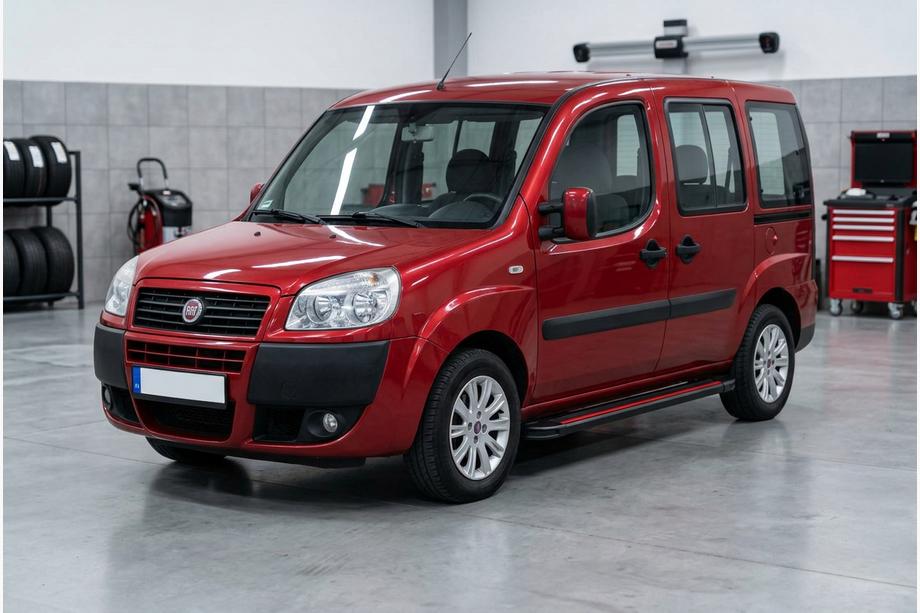 Fiat Doblo I 2005-2010 Side Steps Maya Red (2 pcs, Aluminum) Standard Base Image