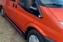 Ford Transit 2000–2014 Side Steps Maya Red (2 pcs, Aluminum) L3/L4 (long) photo 1