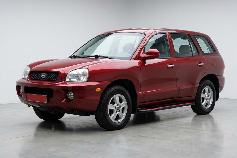 Hyundai Santa Fe 1 2000-2006 Side Steps Maya Red (2 pcs, Aluminum) Image