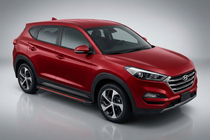 Hyundai Tucson TL 2016-2021 Side Steps Maya Red-Black (2 pcs, Aluminum) photo 1