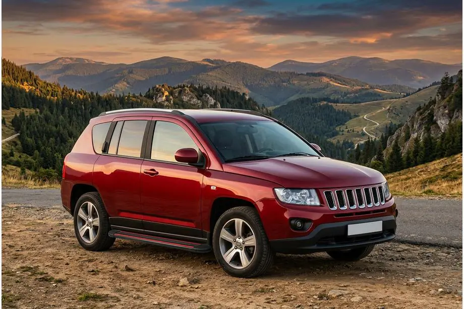 Jeep Compass 2006-2016 Side Steps Maya Red (2 pcs, Aluminum) Image