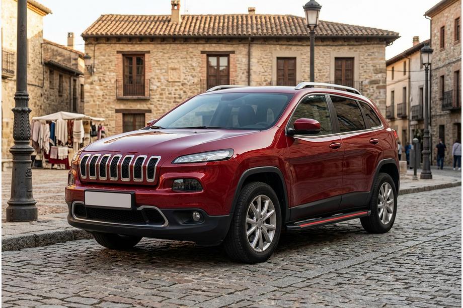 Jeep Cherokee KL 2013- Side Steps Maya Red (2 pcs, Aluminum) Image