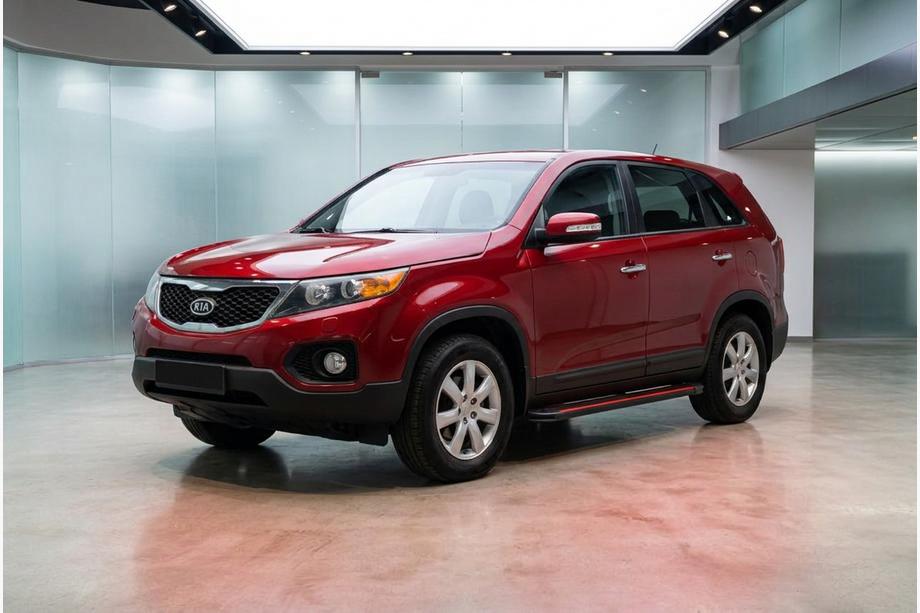 Kia Sorento II XM 2009-2014 Side Steps Maya Red (2 pcs, Aluminum) 2013-2016 Image