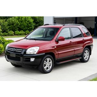 Side Steps Maya Red (2 pcs, Aluminum) Kia Sportage 2004-2010 photo 1