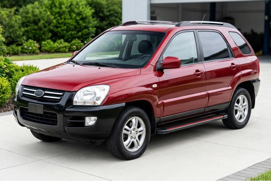 Kia Sportage 2004-2010 Side Steps Maya Red (2 pcs, Aluminum) Image