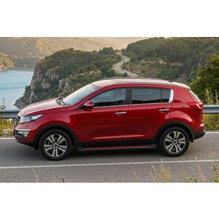 Side Steps Maya Red-Black (2 pcs, Aluminum) Kia Sportage 2010-2015 photo 1