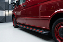 Mercedes Vito W639 2004-2014 Side Steps Maya Red-Black (2 pcs, Aluminum) Long (ExtraLong) photo 1