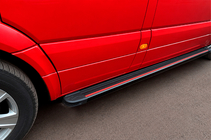 Mercedes Sprinter W906 2006–2018 Side Steps Maya Red (2 pcs, Aluminum) Long/ExtraLong photo 4