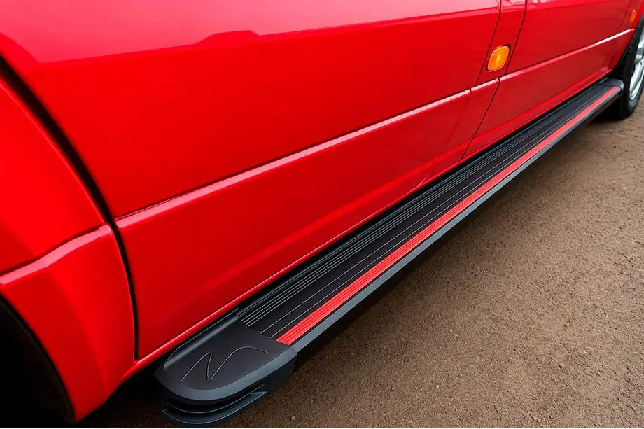 Mercedes Sprinter W906 2006–2018 Side Steps Maya Red (2 pcs, Aluminum) Image
