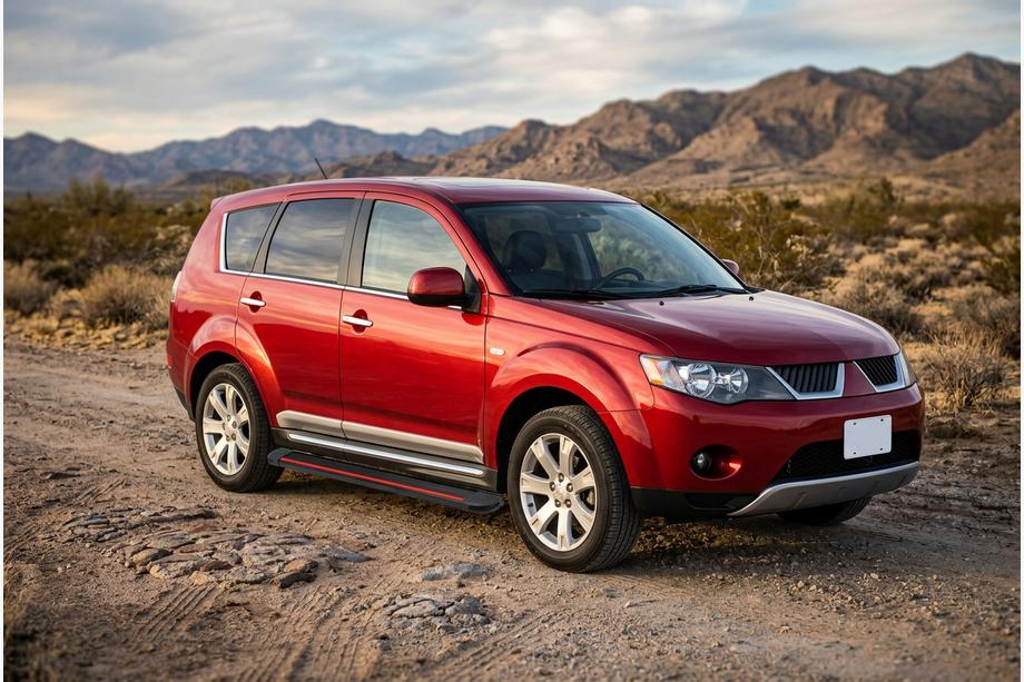 Mitsubishi Outlander 2006-2012 Side Steps Maya Red (2 pcs, Aluminum) Image