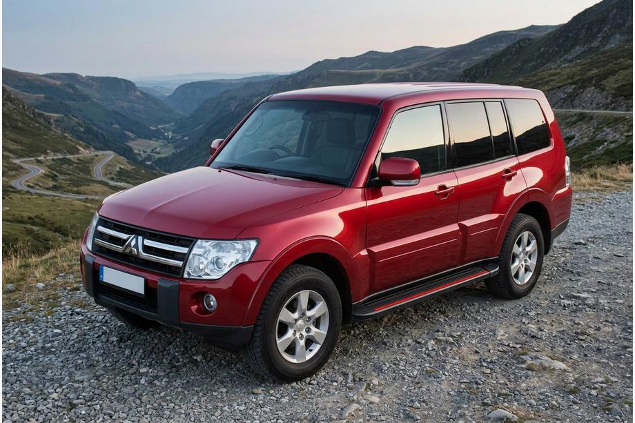 Mitsubishi Pajero Wagon IV 2006-2021 Side Steps Maya Red (2 pcs, Aluminum) Image