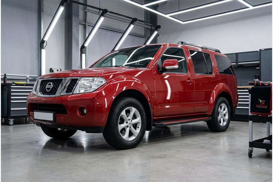 Nissan Pathfinder R51 2005-2014 Side Steps Maya Red (2 pcs, Aluminum) Image