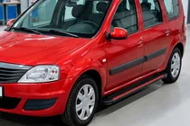 Renault Logan MCV 2005-2013 Side Steps Maya Red (2 pcs, Aluminum) photo 3