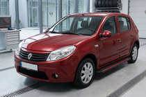 Renault Sandero 2007-2013 Side Steps Maya Red (2 pcs, Aluminum) photo 1