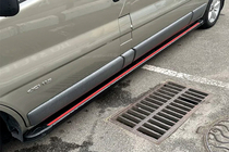 Renault Trafic 2015- Side Steps Maya Red-Black (2 pcs, Aluminum) photo 3