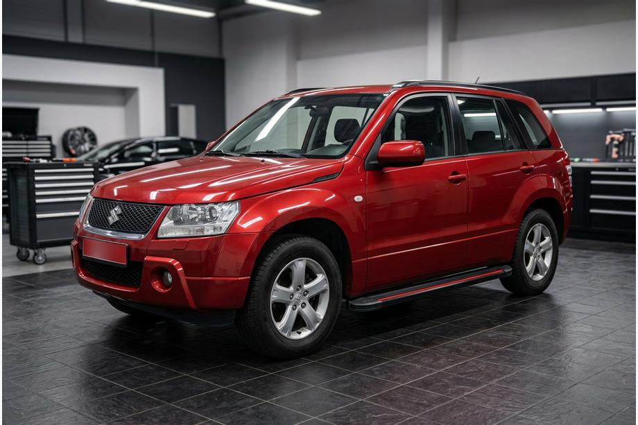 Suzuki Grand Vitara 2005-2017 Side Steps Maya Red (2 pcs, Aluminum) Image