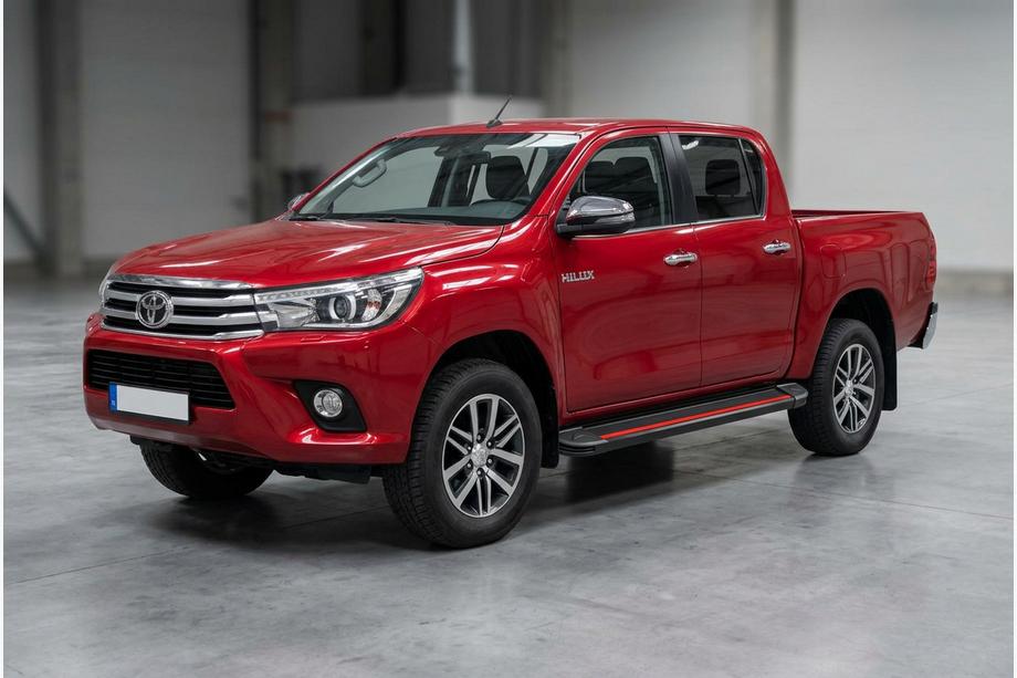 Toyota Hilux 2015- Side Steps Maya Red (2 pcs, Aluminum) Photo 1