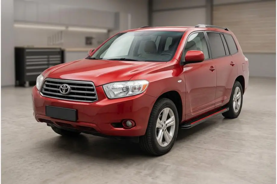 Toyota Highlander 2008-2013 Side Steps Maya Red (2 pcs, Aluminum) Image