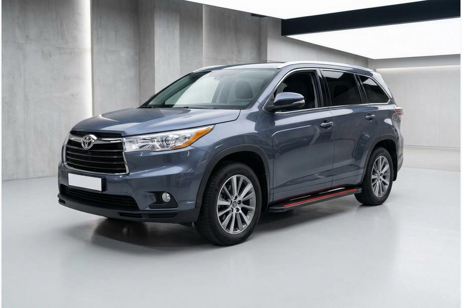 Toyota Highlander 2013-2019 Side Steps Maya Red (2 pcs, Aluminum) Image
