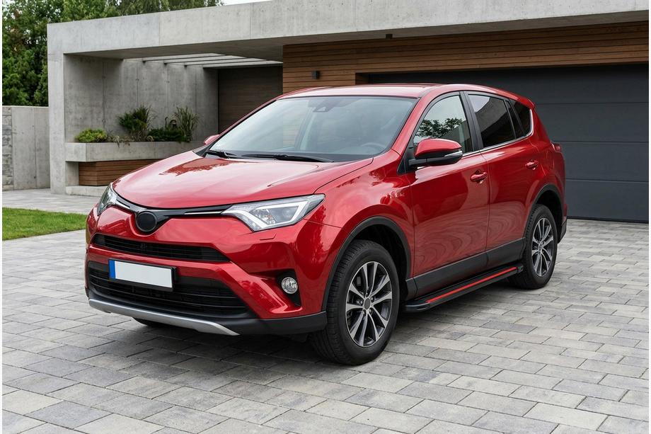 Toyota Rav 4 2013-2018 Side Steps Maya Red (2 pcs, Aluminum) Photo 1