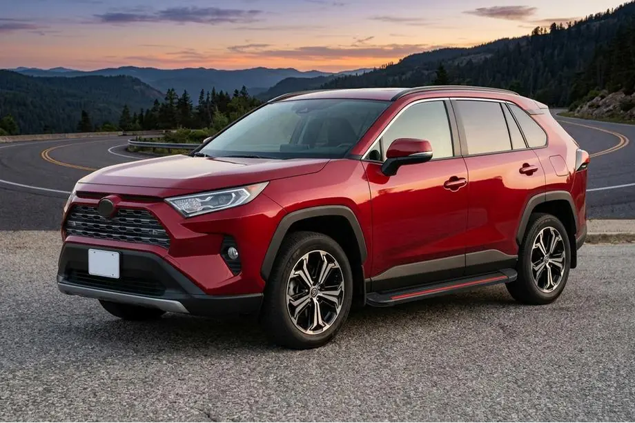 Toyota Rav 4 2019–2025 Side Steps Maya Red (2 pcs, Aluminum) Image