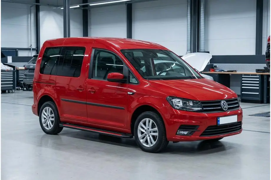 Volkswagen Caddy 2015-2020 Side Steps Maya Red (2 pcs, Aluminum) Image
