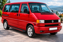 Volkswagen T4 Caravelle/Multivan 1990–2003 Side Steps Maya Red (2 pcs, Aluminum) Short Wheelbase photo 1