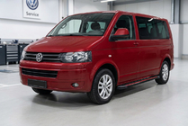 Volkswagen T5 2010-2015 Side Steps Maya Red (2 pcs, Aluminum) Long Wheelbase photo 1