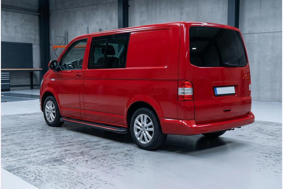Volkswagen T6 2015-2024 Side Steps Maya Red (2 pcs, Aluminum) Long Wheelbase Image