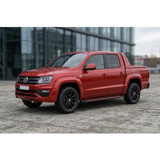 Side Steps Maya Red-Black (2 pcs, Aluminum) Volkswagen Amarok 2010-2022 photo 1
