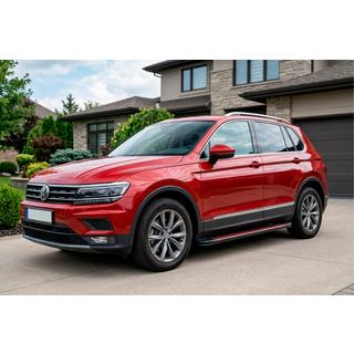 Side Steps Maya Red (2 pcs, Aluminum) Volkswagen Tiguan 2016-2023 photo 1